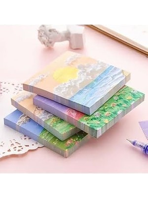 Skygo Guguk Mor-Yeşil Manzaralı Temalı Renkli Not Seti