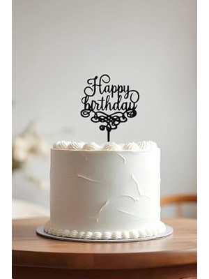 Skygo Happy Birthday Doğum Günü Pastası Süsleme, Pasta Süsü, Yeniden Kullanılabilir, OCT11