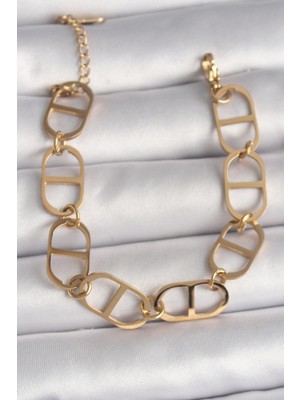 Vice Avm 316L Çelik Gold Renk Kadın Bileklik - TJ-BB6735 TG-V 8320