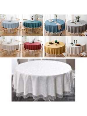 Ayzen Home Dantelli Yuvarlak Masa Örtüsü