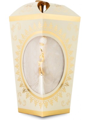 Özbience Ramazan Feneri, Tesbih ve Seccade Hediye Seti, Kraft Asetat Kutu, Krem