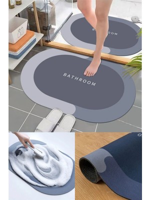 Özbience Sihirli Su Emici Banyo Paspası, Kaydırmaz Taban, 35 mm Kalınlık