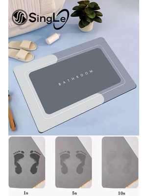 Özbience 40X60 cm Kaymaz Tabanlı Su Emici Banyo Paspası