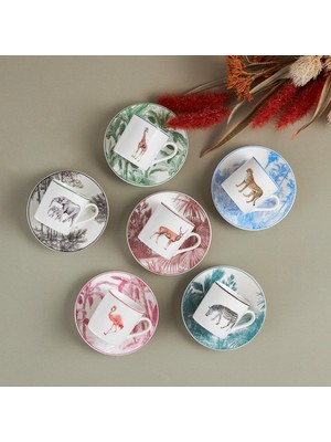 Skygo Jungle 6 Kişilik Kahve Fincanı Takımı 80 ml