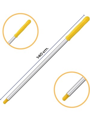 Özbience Alüminyum Eloksallı Vidalı Sap 140 Cm, Dayanıklı ve Pratik Kullanım