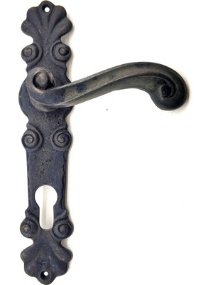 Vice Avm Antika Tarz Dekoratif Pirinç Okyanus Oda Kapı Kolu - 230x46 mm, Oksit TG-V 5539