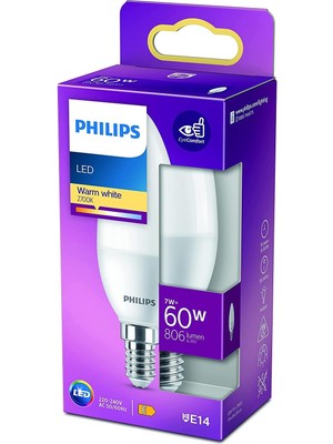 Skygo LED 60W B38 E14 Mum Tipi Sarı Işık Dim Edilmez Ampul Tekli Paket