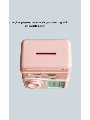 Astraltech Pembe Elektronik Şifreli Otomatik Para Çeken ATM Kumbarası