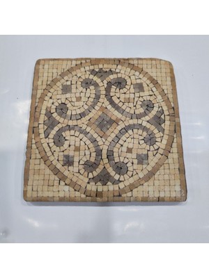 Özbience Doğal Taş Dekoratif Banyo Gider Kapağı Süsü, 10X10 cm