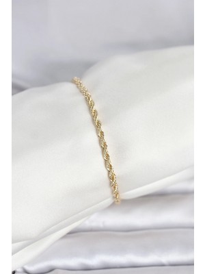 Marsilyan cm 14K Gold Renk Burgu Model Kadın Bileklik - TJ-BB8279