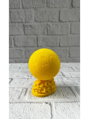 Astraltech Sarı Fıfa Topu Dekoratif Biblo 10CM Modern Masa Üstü Aksesuar