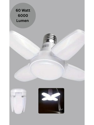 Astraltech Tasarruflu Pervane LED Ampül 4 Kollu 60 Watt Geniş Alan Aydınlatma