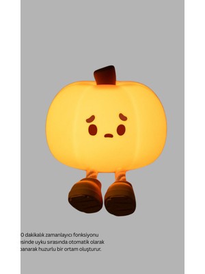 Astraltech Şarjlı Pumpkin LED Masa Lambası Zamanlayıcılı Dokunmatik