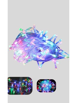 Astraltech 5 Metre Şeffaf Kablo LED Peri Işığı 50 Ampullü Dekoratif LED