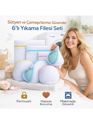 Mor Bebe 3 Lü Renkli Fermuarlı Çamaşır Yıkama Filesi I  3 Lü Lüks  Fermuarlı Sütyen, Iç Çamaşır Yıkama Filesi