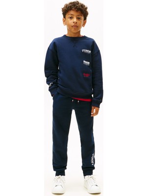 Tommy Hilfiger Lastikli Paça Lacivert Erkek Çocuk Eşofman Altı KB0KB10167C1G