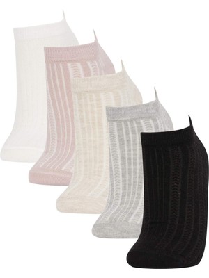 DeFacto Kadın 5'li Pamuklu Patik Çorap Z7531AZNS