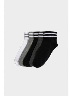 DeFacto Erkek Çocuk 5'li Pamuklu Patik Çorap F4695A8NS