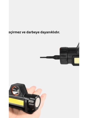 Astraltech Profesyonel Şarjlı LED Kafa Lambası – Uzun Mesafe + Ortam Aydınlatması