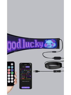 Astraltech Rgb LED Panel – Mobil Uyumlu, Yazı ve Gıf Destekli, USB Bağlantılı Dekoratif Ekran