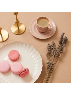 Skygo Porselen New Tuvana 12 Parça 6 Kişilik Kahve Takımı, Pembe