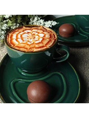 Skygo Zümrüt Kahve Sunum Seti 4 Parça 2 Kişilik