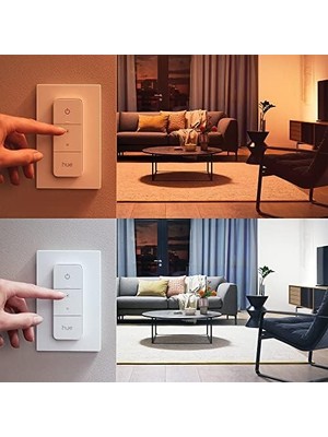 Skygo Hue Akıllı Aydınlatma LED Ampul Başlangıç Kiti, 2'li E27 Ampul, Köprü ve Dimmer Set, Beyaz ve Renkli