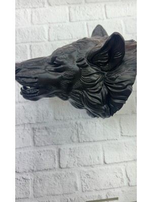 Astraltech Siyah Ayı Figürü Duvar Dekoru Asılabilir Hediyelik Heykel 25X19 cm (Kopya)