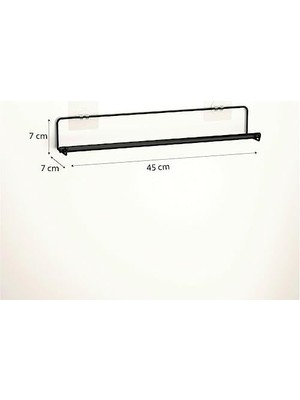 Skygo Yapışkanlı Kancalı Havluluk Mat Siyah ST160