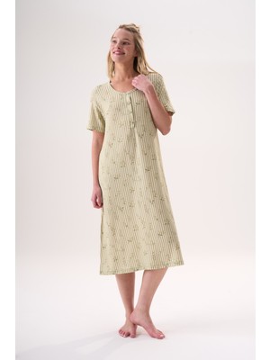 Etoile Bambu Kısa Kol Diz Altı Yazlık Kadın Elbise 26216