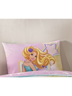 Taç Zorluteks Barbie Desenli % 100 Pamuk Kumaş 1 Adet Yastık Kılıfı 50X70 cm