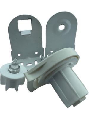 MorPerde 32 lik Jumbo Stor Perde Beyaz Zincir Mekanizma ve Standart Metal Ayaklı Takımı