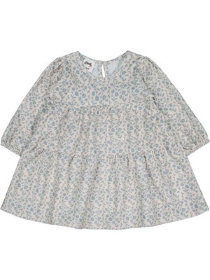 Civil Baby Çiçek Baskılı 6-18 Ay Elbise - Mavi