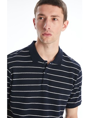 Lc Waikiki Yeni Sezon Polo Yaka Çizgili Penye Erkek Tişört