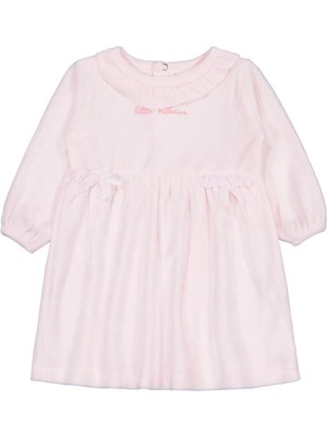 Civil Baby Yaka Fırfırlı Bel Fiyonklu 6-18 Ay Elbise - Pembe