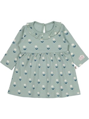 Civil Baby Çiçek Baskılı 6-18 Ay Elbise - Yeşil