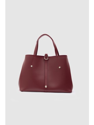 Shule Bags Fedi Yavrulu El ve Omuz Çantası Bordo