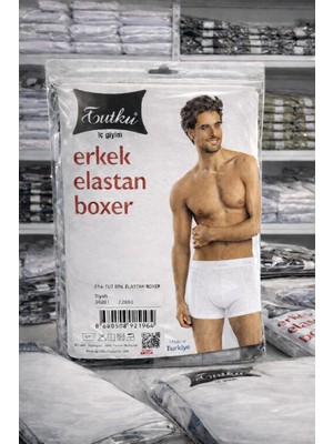 Tutku Erkek Elastan Boxer Gri | Esnek Pamuklu Erkek Boxer Iç Giyim
