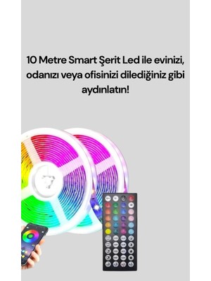 Astraltech Su Geçirmez 10M Smart Şerit LED Tv Arkası ve Oda Dekorasyonu Için