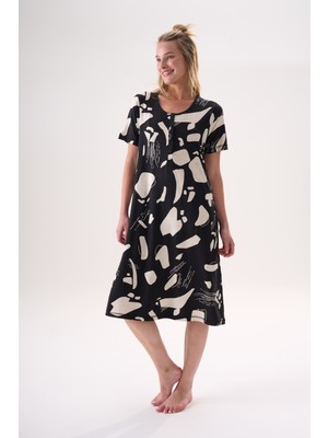 Etoile Bambu Kısa Kol Yazlık Kadın Elbise 26219