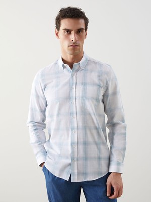 Lc Waikiki Yeni Sezon Regular Fit Uzun Kollu Ekose Poplin Erkek Gömlek