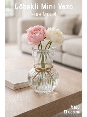 Nandy Home El Yapımı Cam, Küçük Boy Pure Model Vazo - Cam Vazo