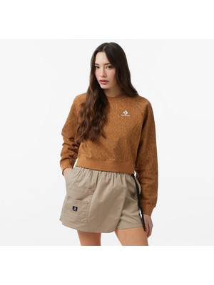Converse Classic Kadın Kahverengi Antrenman Sweatshirt.mo0