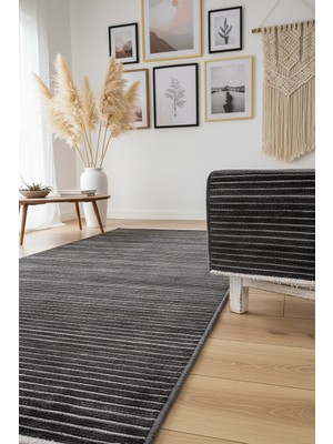 Melaris Halı Yıkanabilir Pamuk Dokuma Kilim Doğal Kendinden Saçaklı Kaymaz Tabanlı Halı Salon Oturma Odası Mutfak Halısı