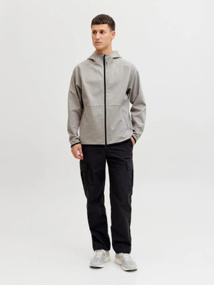 Jack & Jones Jack&jones 12289209 Jjebase Sweat Zıp Hood Sn Lıght Grey Erkek Sweatshirt