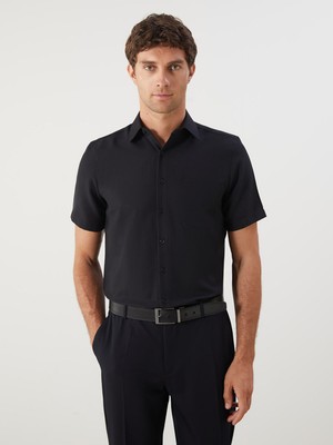 Lc Waikiki Yeni Sezon Regular Fit Kısa Kollu Armürlü Erkek Gömlek