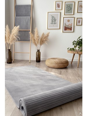 Yıkanabilir Pamuk Dokuma Kilim Doğal Kendinden Saçaklı Yolluk Kaymaz Tabanlı Halı