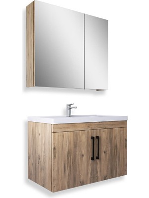 Teta Home Yalova 80 cm Mdf Banyo Dolabı Seti
