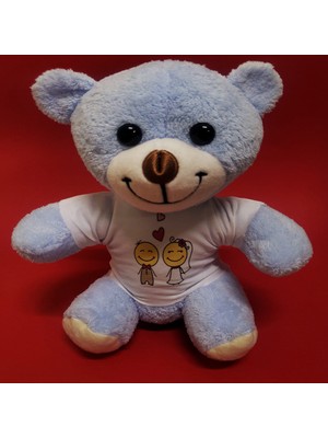 ForWhat Büro Ev Ofis Hediyesi Için Mutlu Çift Tişörtlü Peluş Ayıcık