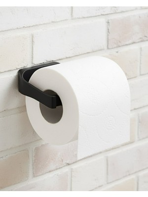 Zenvia Siyah Tuvalet Kağıdı Tutucu Mat Kaplama Banyo Peçetelik ZNV2025